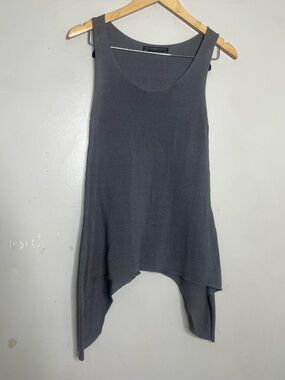 Peruvian Connection Ballet Leyton‎ Tank Tunic Tank Pima Cotton Sz XS Gray